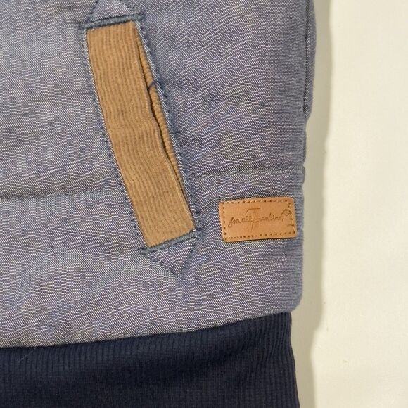 7 For All Mankind Bomber Jacket With Sherpa Lining 18 Months Snap Buttons Blue - Picture 4 of 13